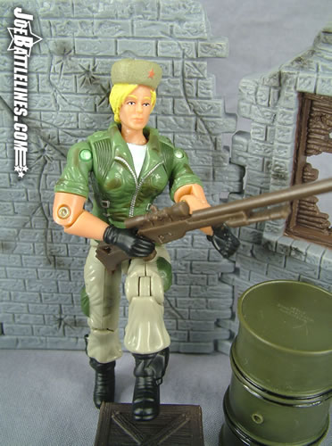 Daina with a real gun