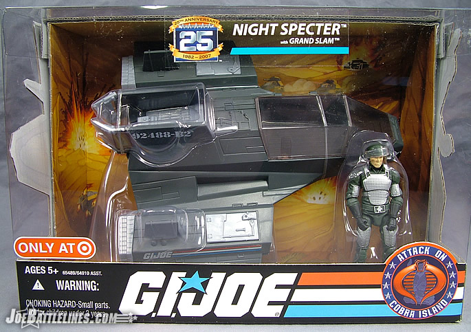 GI JOE 25th Anniversary 2007 Night Specter w/ Grand Slam NIB RARE Target Excl 