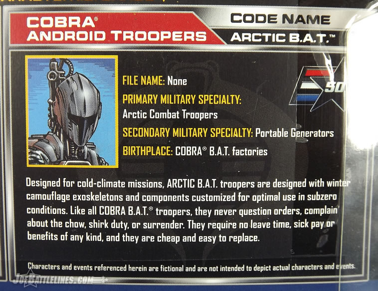 G.I. Joe 50th Anniversary Arctic Threat Battle Android Trooper