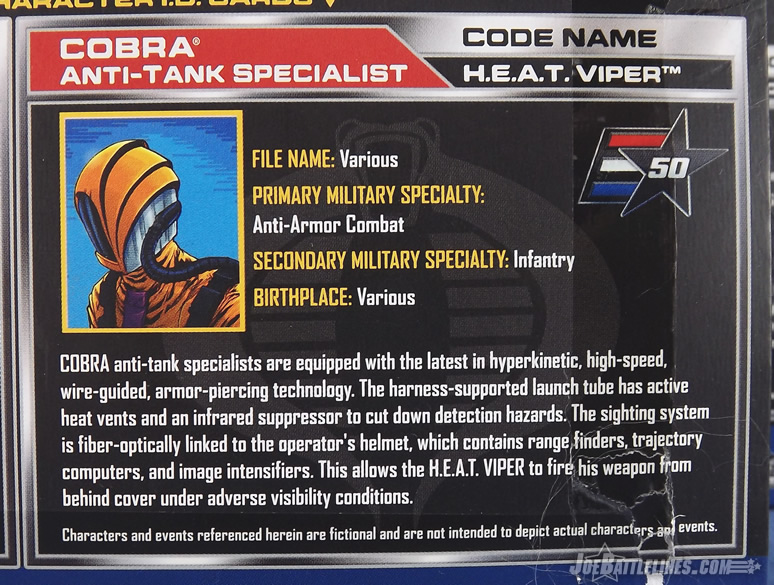 G.I. Joe 50th Anniversary Cobra HEAT Viper
