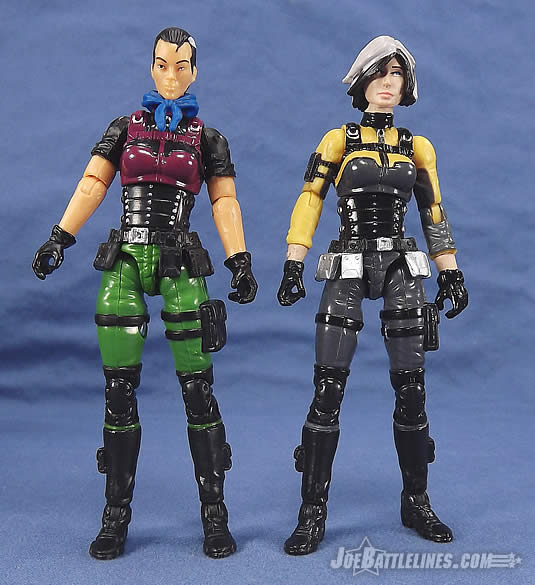 G.I. Joe Heavy Conflict Stiletto action figure comparison with Helix
