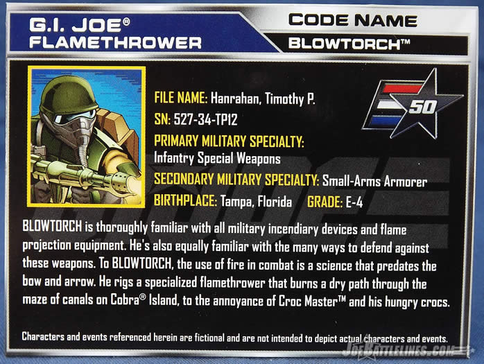 G.I. Joe 50th Anniversary Swamp Steam Blowtorch