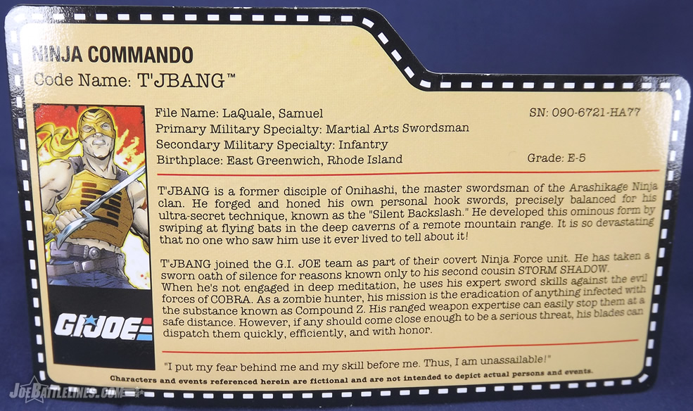 G.I. Joe Zombie Initiative T'Jbang