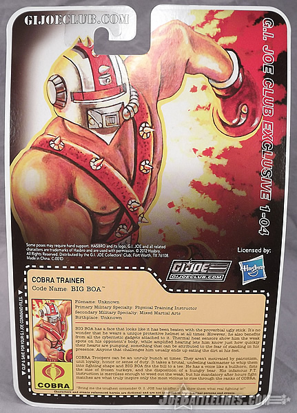 G.I. Joe Collector's Club Big Boa