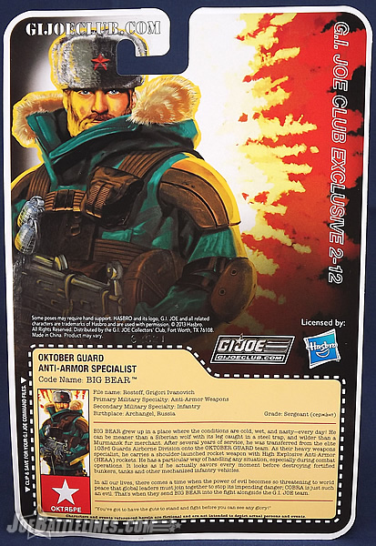 G.I. Joe Collector's Club Oktober Guard Big Bear