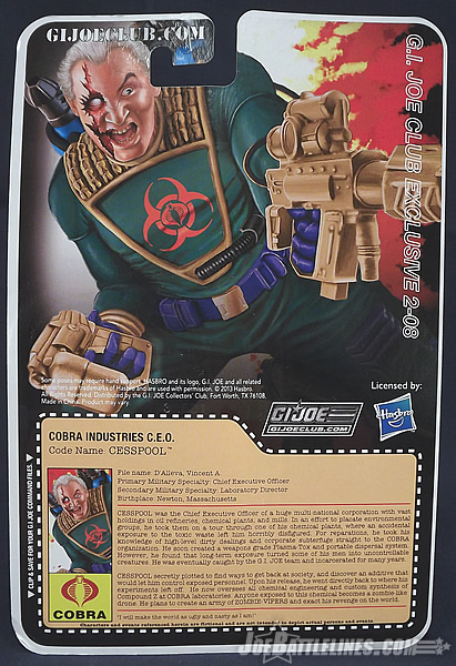 G.I. Joe Collector's Club Cesspool action figure
