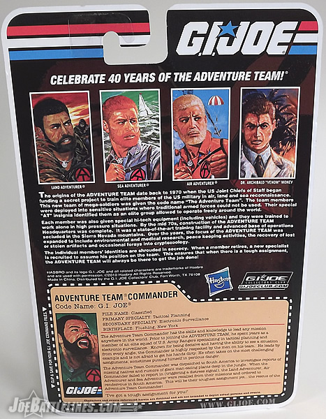 G.I. Joe Collector's Club 1:18 Adventure Team Commander