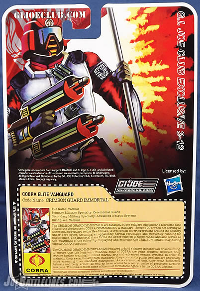 G.I. Joe Collector's Club FSS 3 Crimson Guard Immortal