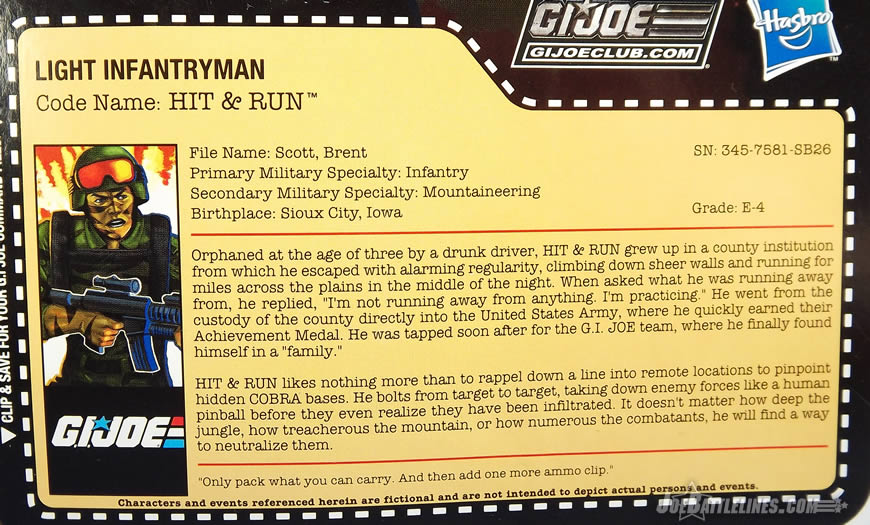 G.I. Joe Collector's Club FSS 3 Hit & Run