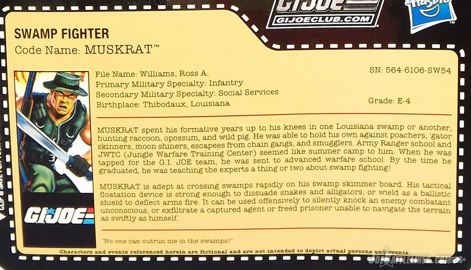 G.I. Joe Collector's Club FSS 3 Muskrat