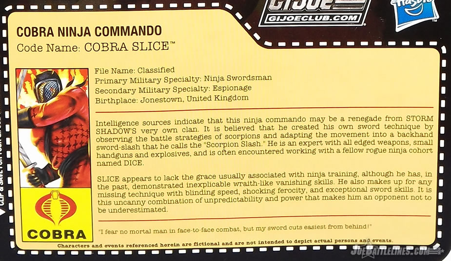 G.I. Joe Collector's Club FSS 3 Slice