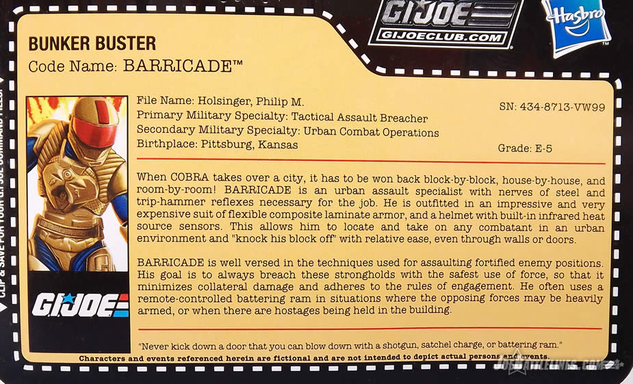 G.I. Joe FSS 4 Barricade