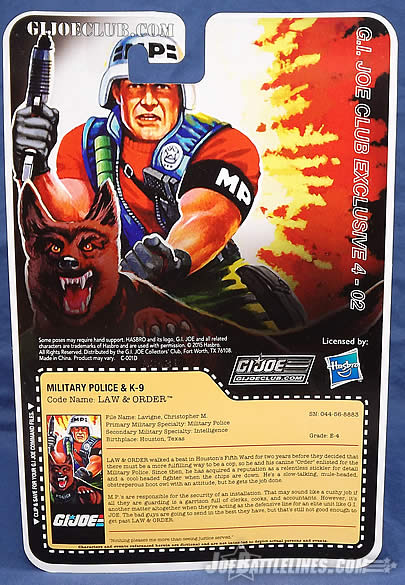 G.I. Joe Collector's Club FSS 4 Law & Order