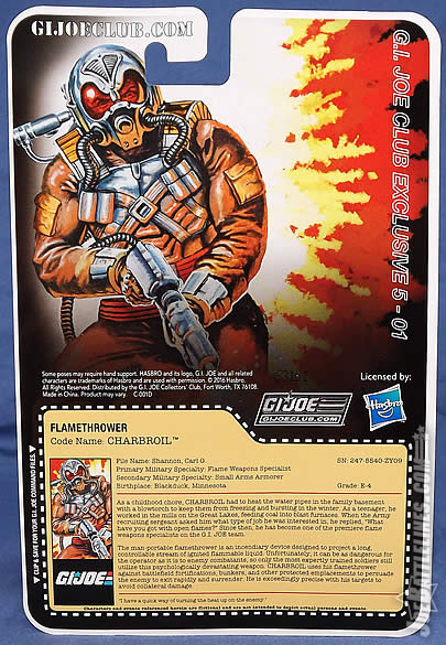 G.I. Joe FSS 5 Charbroil card back