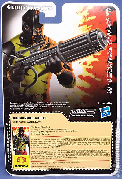 G.I. Joe FSS 5 Darklon card back