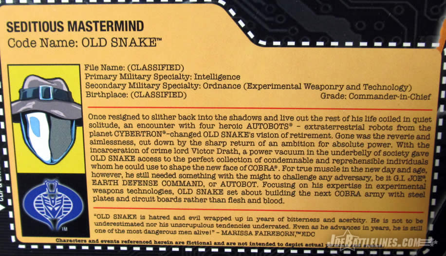 G.I. Joe vs Transformers Old Snake & Stealth BAT
