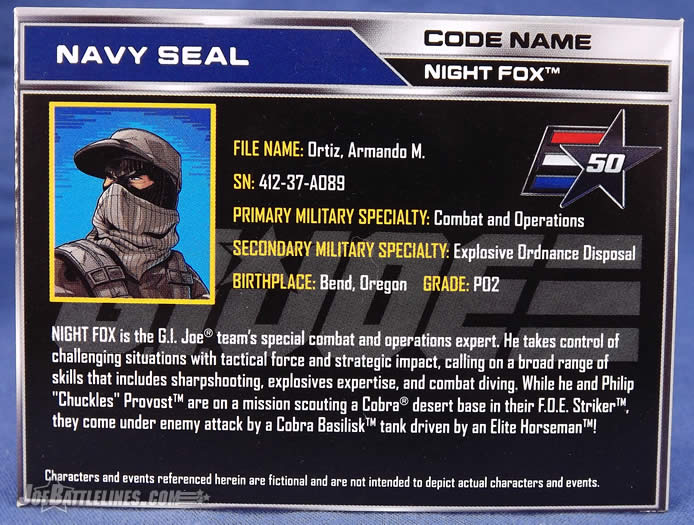 G.I. Joe 50th Anniversary Desert Duel Night Fox