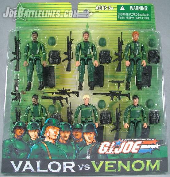 V2,3,5,6 Arm Set GI Joe Body Part  2005 Infantry Division Green Shirts 