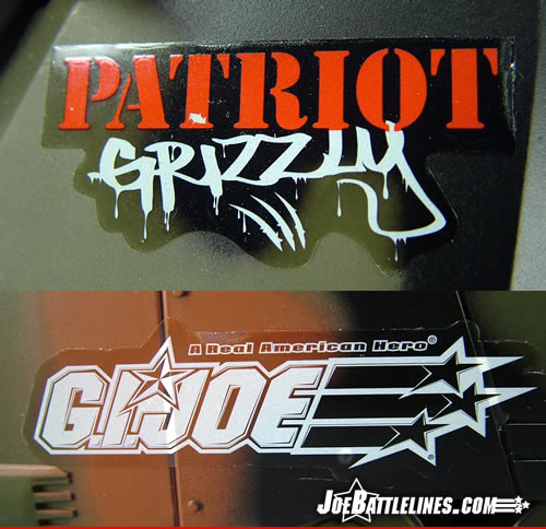 Patriot Grizzly decals