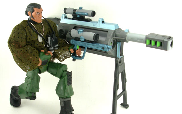 G.I. Joe Sigma 6 Commando Camo Long Range 8 Pollici - Action Figure Con Poncho E Blaster - 5